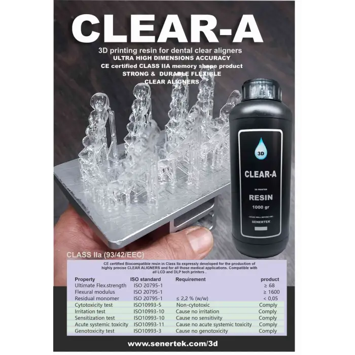 Senertek Clear-A Şeffaf Aligner Reçinesi