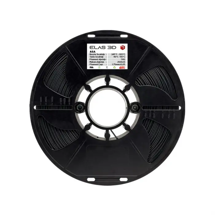 ELAS SİYAH ASA 1.75MM 1 KG FİLAMENT