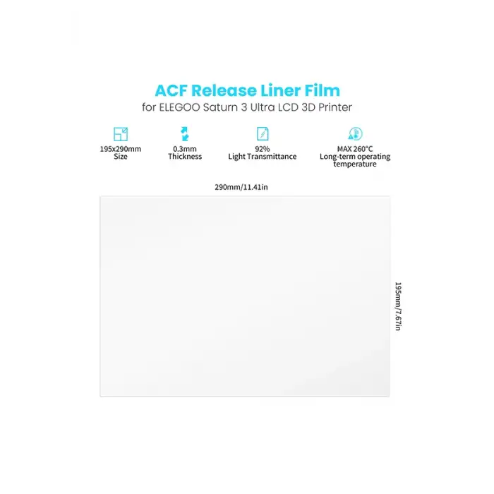 ELEGOO ACF Film 5 Adet- Saturn 3 Ultra