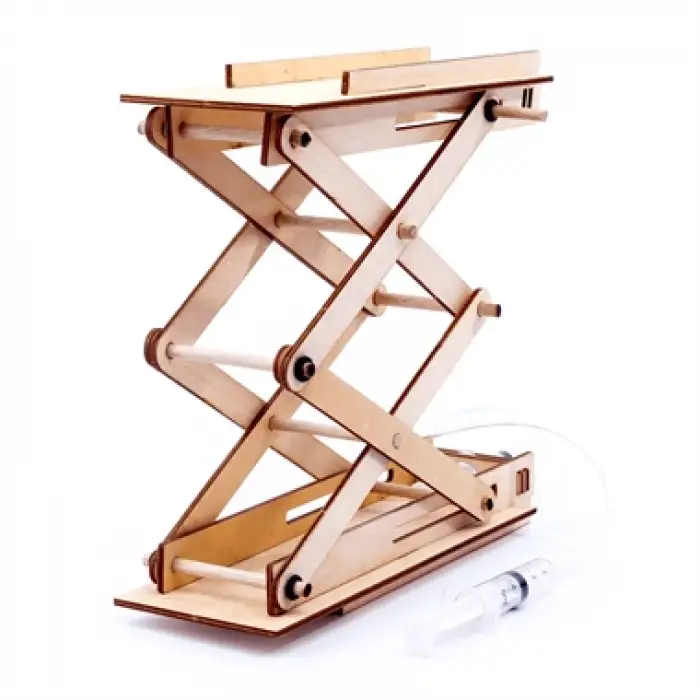 Şırıngalı Hidrolik Asansör Sistemi (Ahşap) Stemistlab Stem Eğitim Seti