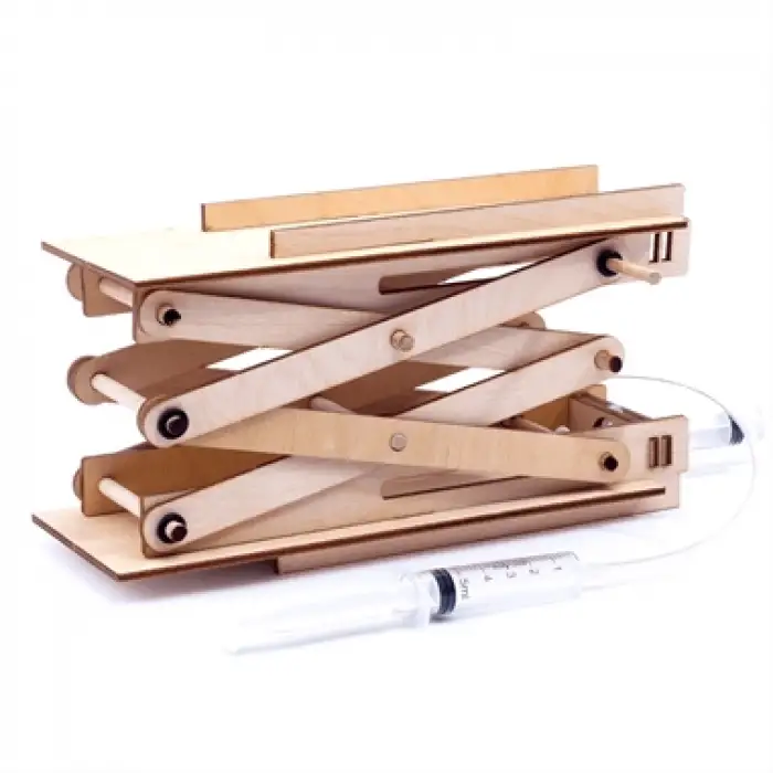 Şırıngalı Hidrolik Asansör Sistemi (Ahşap) Stemistlab Stem Eğitim Seti