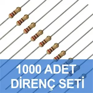 1000 Adet Süper Direnç Seti 1/4w, Direnç Paketi, Direnç Kiti
