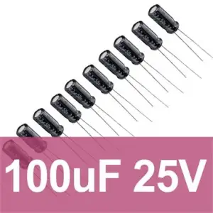 100uF 25V Elektrolitik Kondansatör