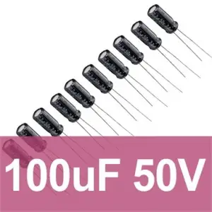 100uF 50V Elektrolitik Kondansatör