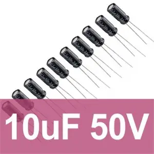 10uF 50V Elektrolitik Kondansatör