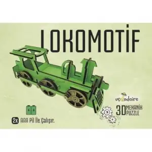 3d Mekanik Puzzle Eğitici Oyuncak Lokomotif