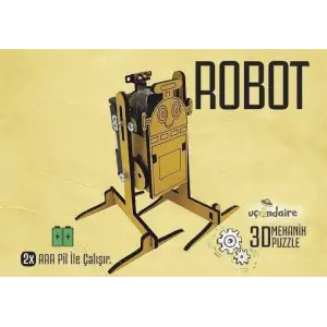 3d Mekanik Puzzle Eğitici Oyuncak Robot