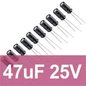 47uF 25V Elektrolitik Kondansatör