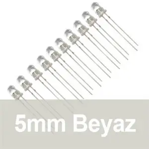 5mm Şeffaf Beyaz Diyot LED