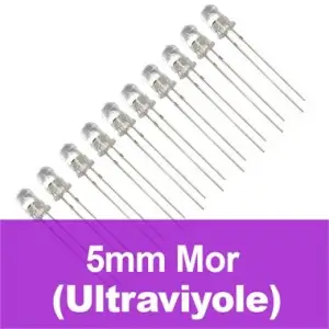 5mm Şeffaf Ultraviyole LED - UV