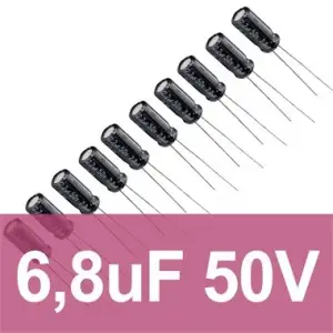 6.8uF 50V Elektrolitik Kondansatör