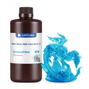 Anycubic Water-Wash ABS-Like Resin 3.0-Trans.Blue ( Şeffaf Mavi)