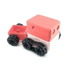 Arduino Tank Robot Kiti (Paletli - Römorklu) Kırmızı - 3D Print