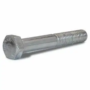 M6x45mm Civata Beyaz Altıköşe Yarım Diş