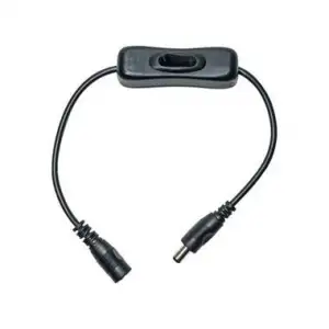 On-Off Butonlu DC Barrel Kablo - Anahtarlı DC Adaptör Uzatma Kablosu