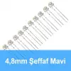 4.8mm Şeffaf Mavi Mantar LED