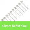4.8mm Şeffaf Yeşil Mantar LED