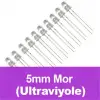 5mm Şeffaf Ultraviyole LED - UV