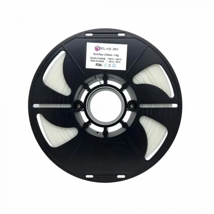 Elas 1.75mm İnci Beyaz Pla Plus Filament 1Kg