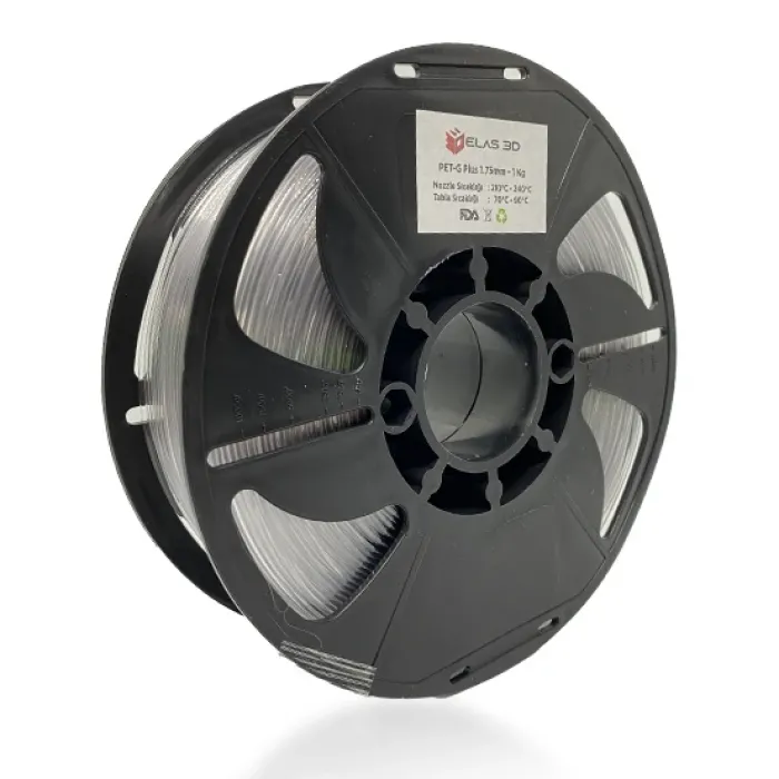 Elas 1.75mm Şeffaf PET-G PLUS Filament 1Kg