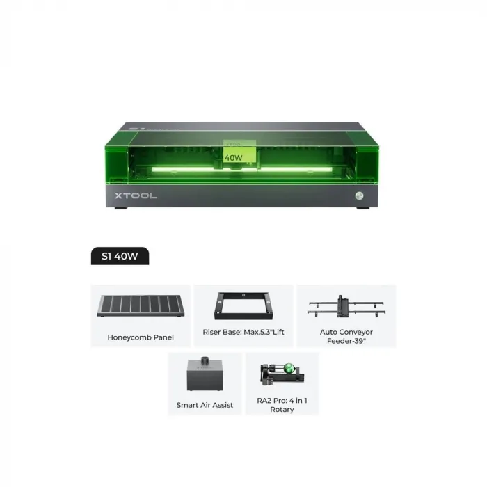 xTool S1 40W Lazer Gravür ve Kesici