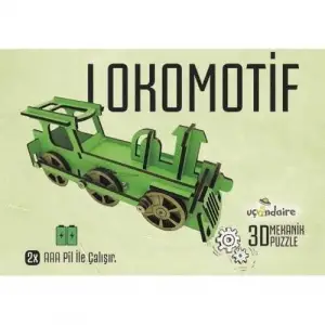 3d Mekanik Puzzle Eğitici Oyuncak Lokomotif
