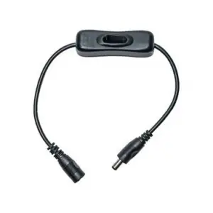 On-Off Butonlu DC Barrel Kablo - Anahtarlı DC Adaptör Uzatma Kablosu