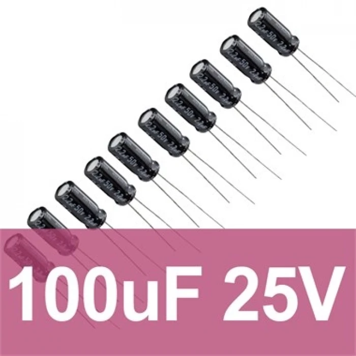 100uF 25V Elektrolitik Kondansatör