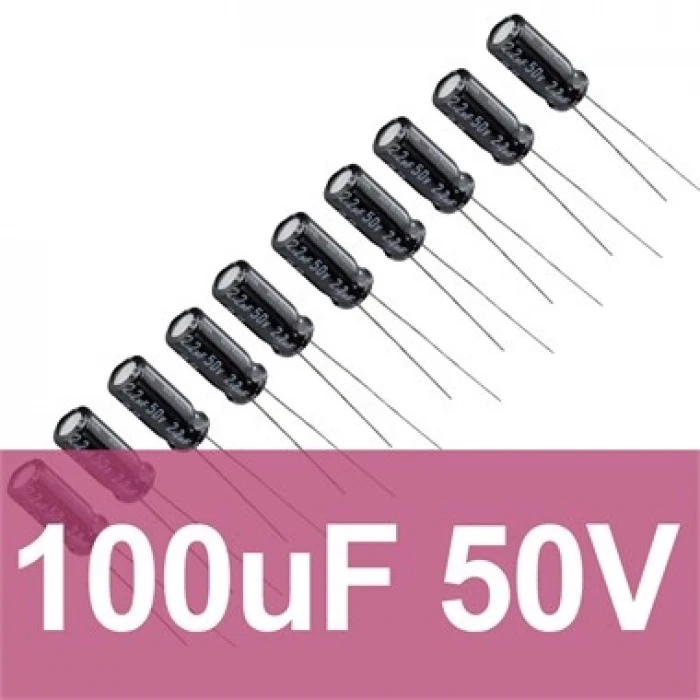 100uF 50V Elektrolitik Kondansatör