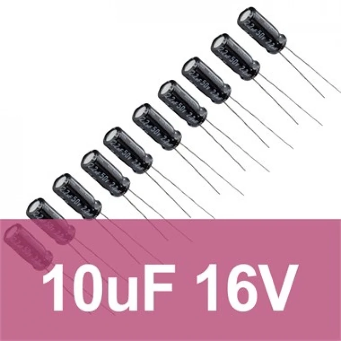 10uF 16V Elektrolitik Kondansatör