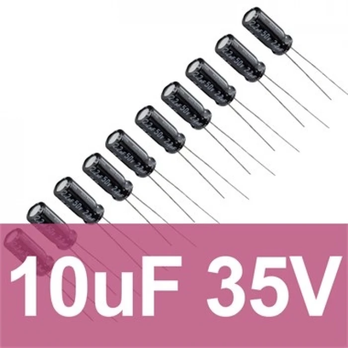 10uF 35V Elektrolitik Kondansatör