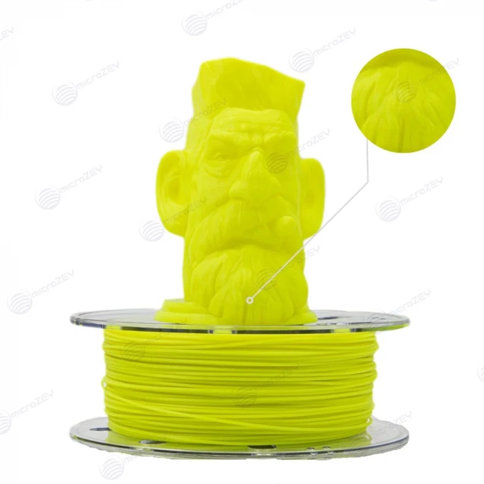 1.75mm Microzey Pla Pro -Neon Sarı Filament +3 Kg