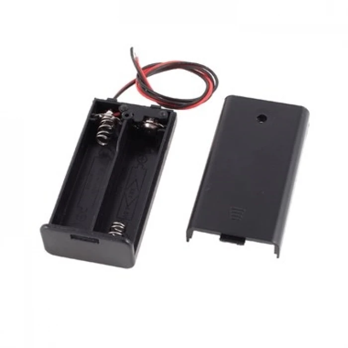 2 li AA Kutulu Switchli Kalem Pil Yuvası 2xAA