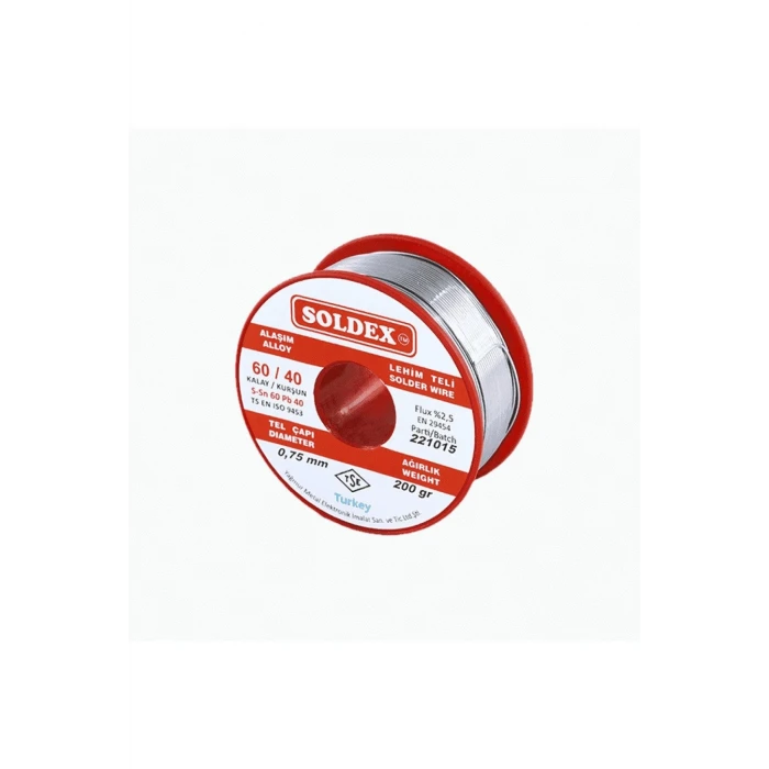 200g 0,75mm Lehim Teli (%60 Kalay / %40 Kurşun)