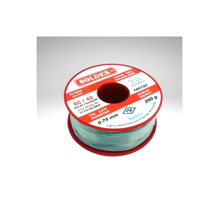 200g 0,75mm Lehim Teli (%60 Kalay / %40 Kurşun)