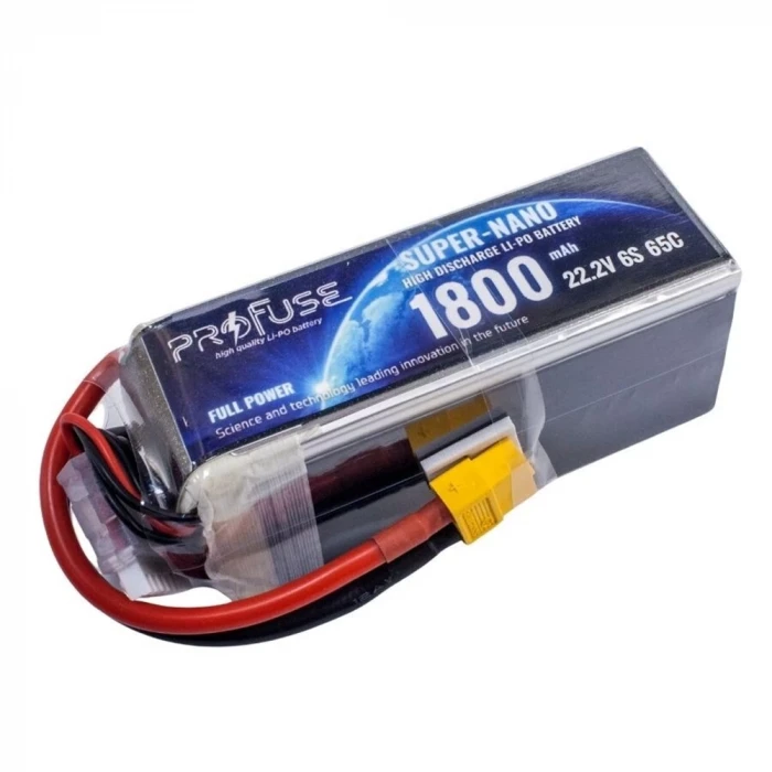 22,2V 6S 1800Mah 65C Lipo Batarya