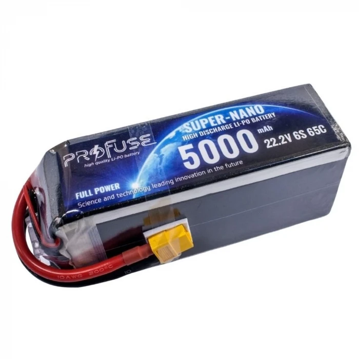 22,2V 6S 5000Mah 65C Lipo Batarya