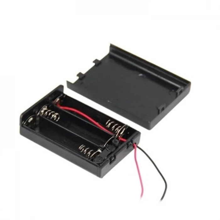 3 lü AA Kutulu Switchli Kalem Pil Yuvası 3xAA