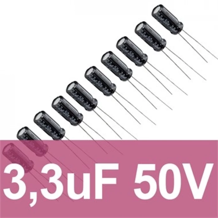 3.3uF 50V Elektrolitik Kondansatör