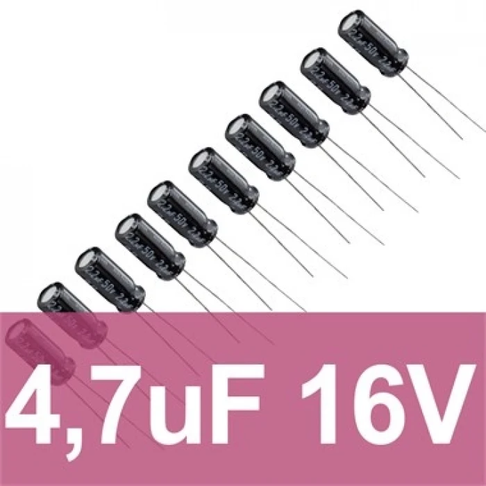 4.7uF 16V Elektrolitik Kondansatör