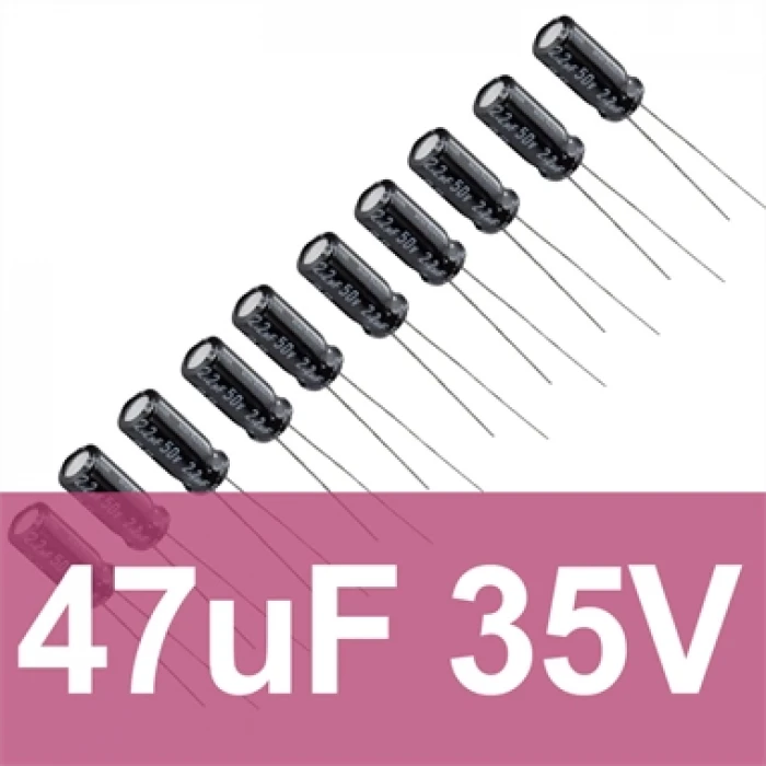 47uF 35V Elektrolitik Kondansatör