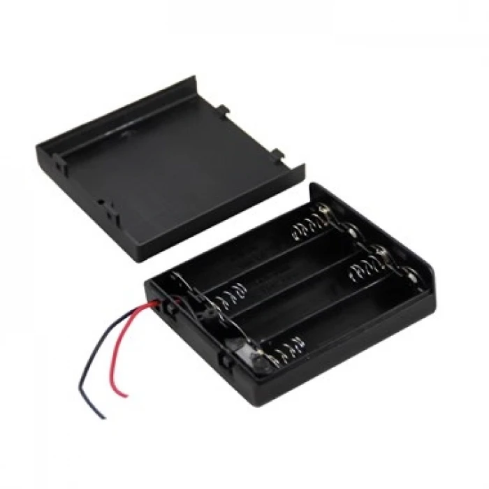 4xAA Kutulu Switchli Pil Yuvası