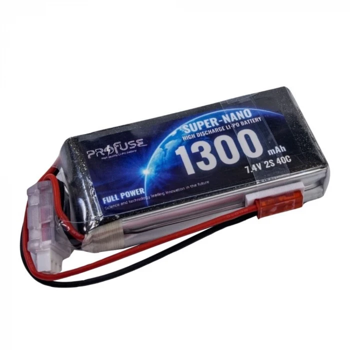 7,4V 2S 1300Mah 40C Lipo Batarya