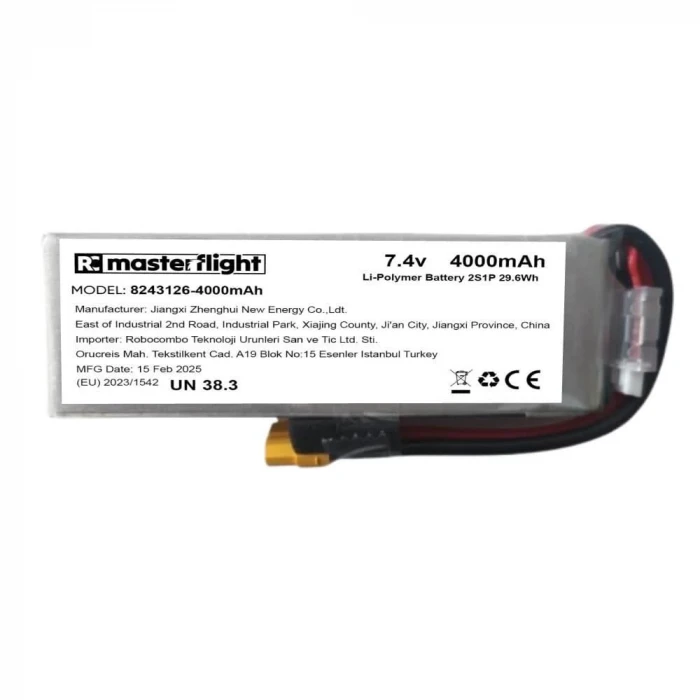 7.4V Li-po Pil - 4000mah 40C 2s Lityum Polymer Batarya