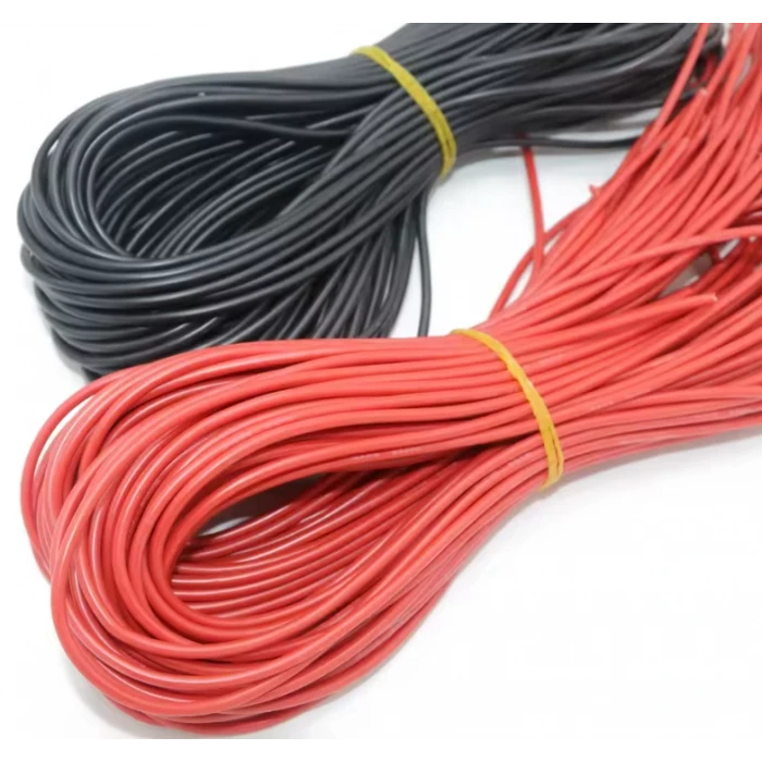 8AWG Kırmızı Silikon Kablo 1mt