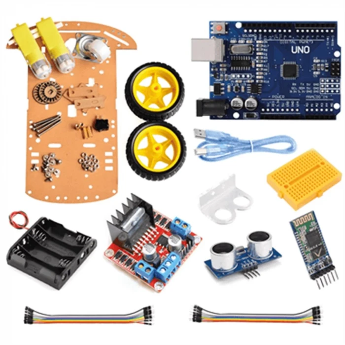 ARDUİNO 2WD ARAÇ SETİ - ENGELDEN KAÇAN ROBOT KİTİ - VİDEOLU