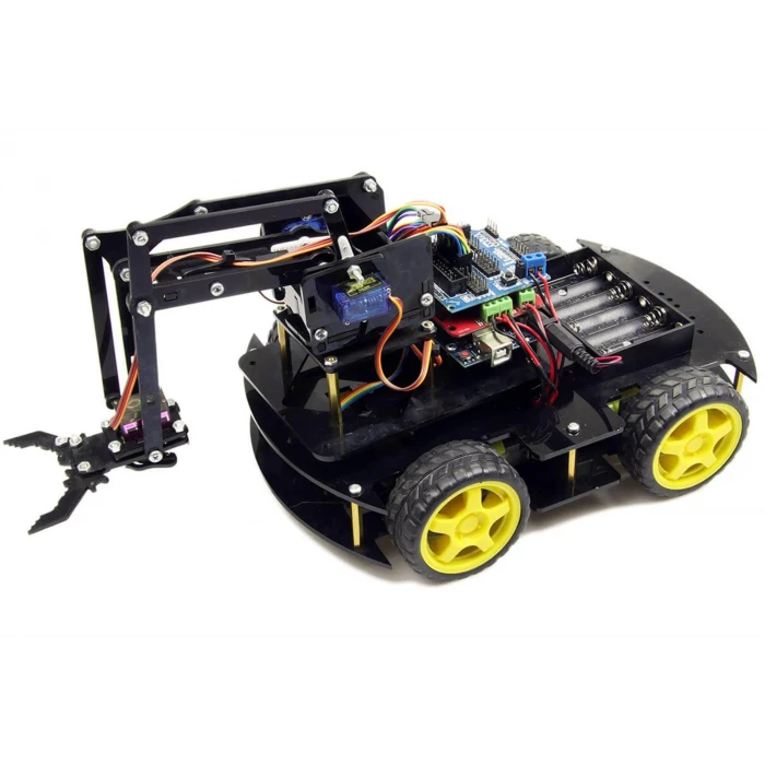 Arduino Robot Kollu 4WD Mobil Araba Kiti (demonte)