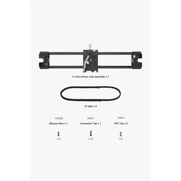 Bambu Lab X Axis Carbon Rods Assembly P1P-PFS-X1C-X1-X1E