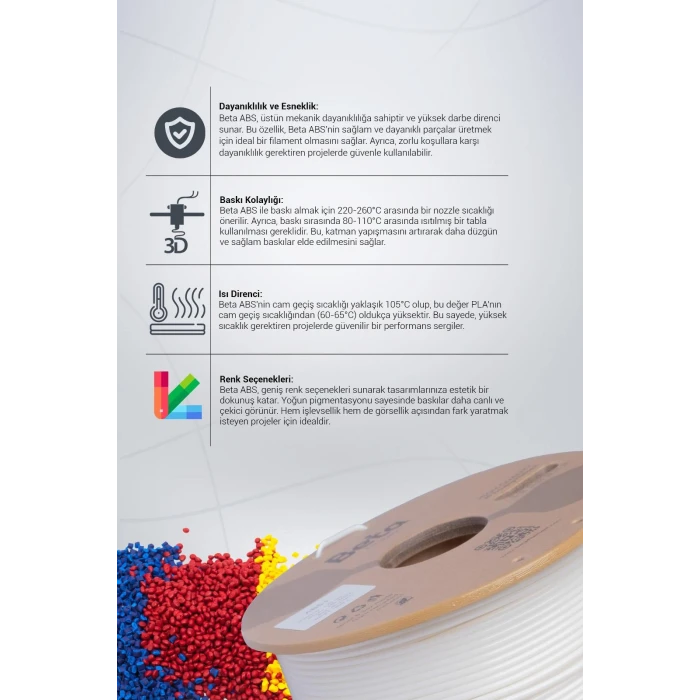 Beta ABS+ Filament White