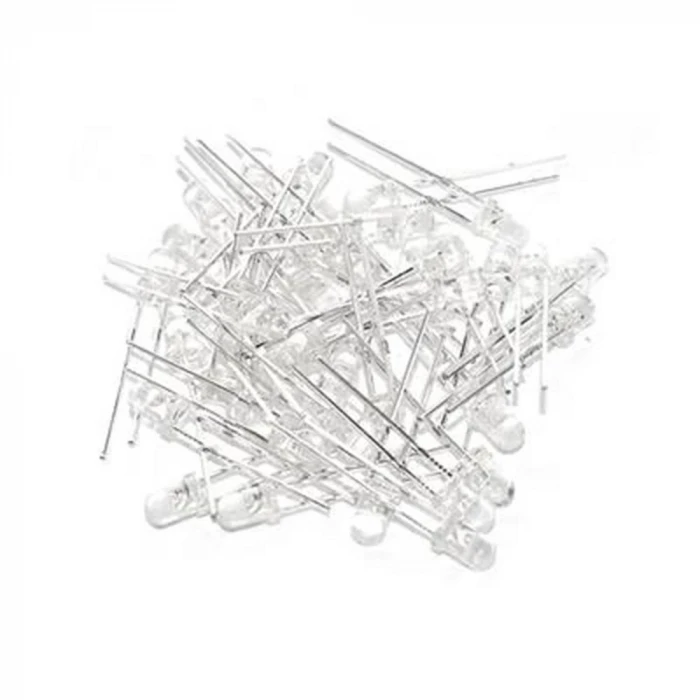 Beyaz Flaşör 2 Bacaklı LED 5mm